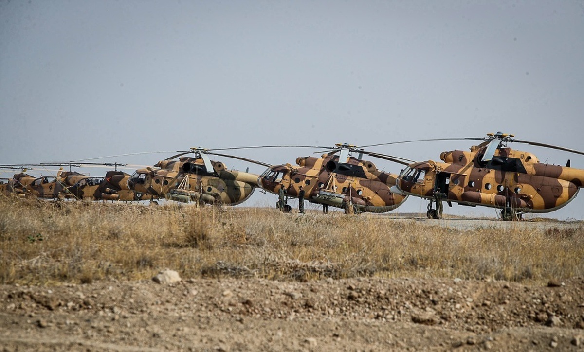 Helicopters purportedly at the Islamic Revolutionary Guard Corps’ new helicopter and drone base in Zahedan.